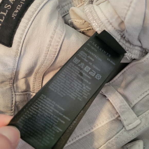 All Saints Jewel Gray Jeans Size 27 - Picture 10 of 10